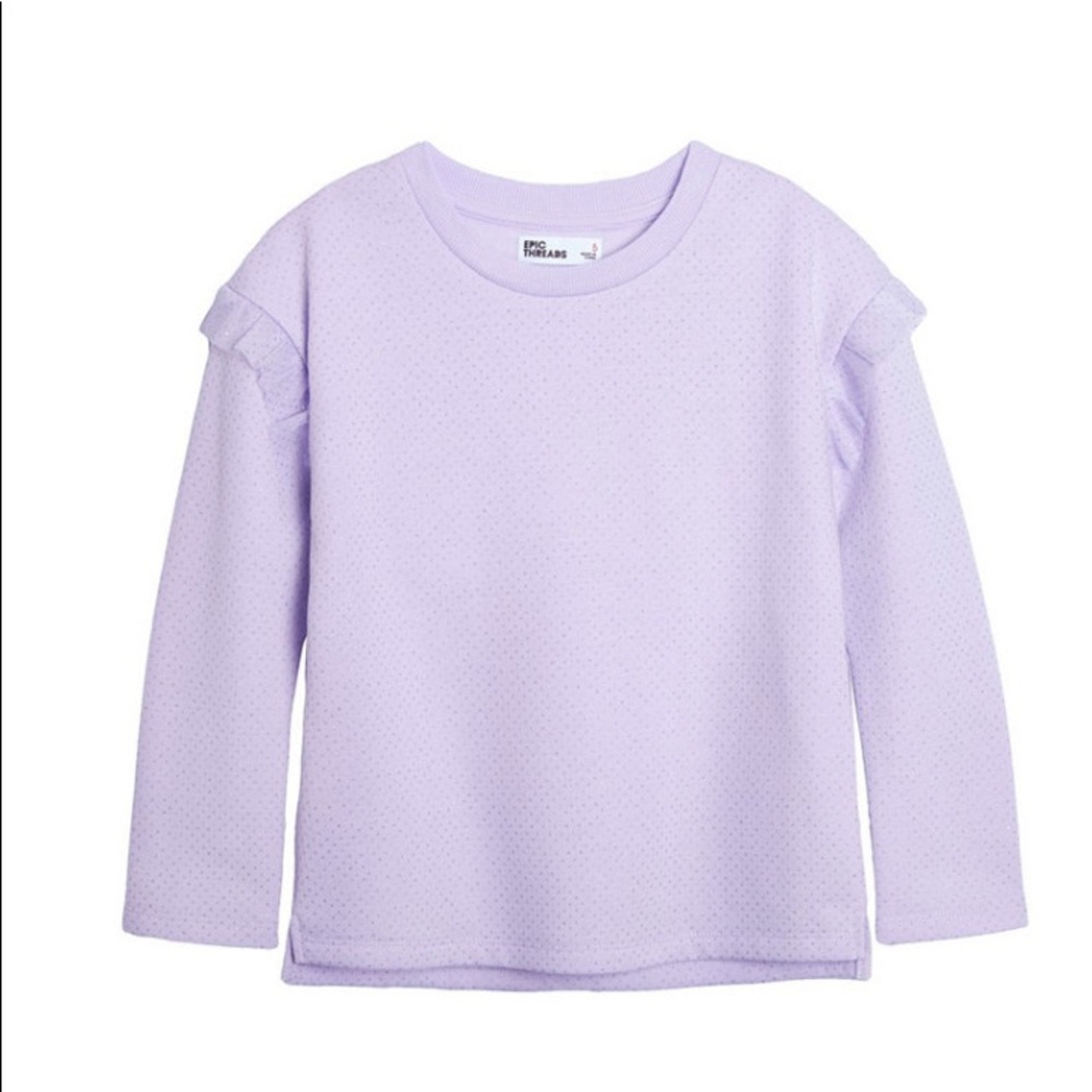 Girls long ruffled sleeve shirt